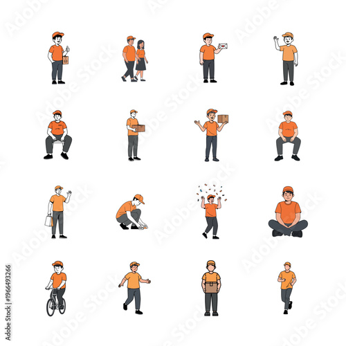 story telling set of vector art