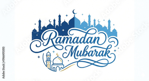 A festive ramadan kareem frame decorated with ornate golden borders and hanging red lanterns.