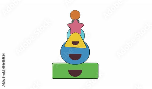 Vertical cartoon worm characters colorful vector illustration