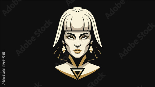 Woman portrait in graphic style