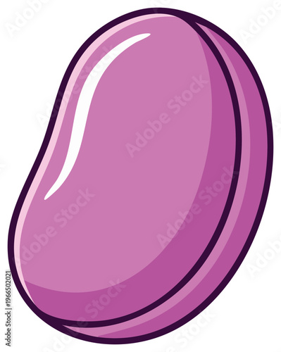 Bright purple jelly bean candy illustration a sweet delicious treat