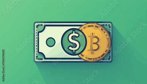 vector illustration of a dollar coin