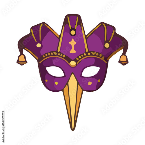 Jester Mask Purple Gold