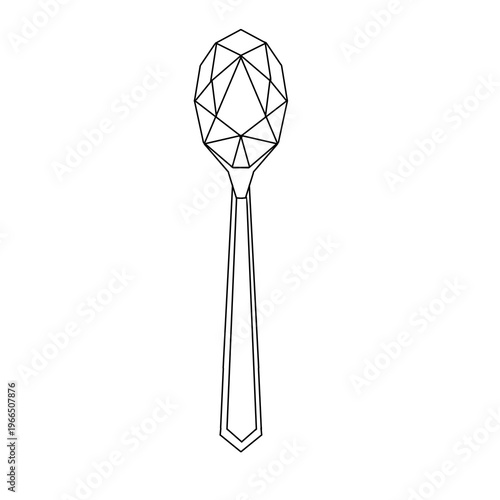 Crystal Facet Spoon Adoptwhisk isolated on white