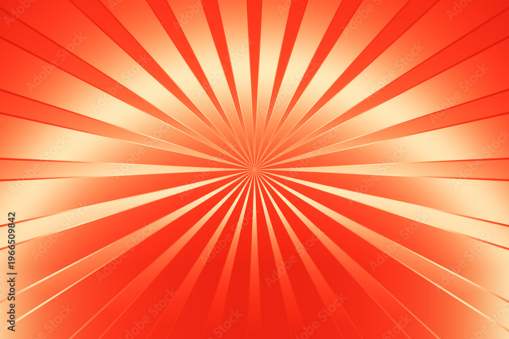 Fototapeta premium A vibrant explosion of warm colors radiates outwards from a central point, creating a dynamic sunburst effect. illustration