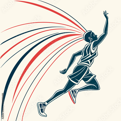 vector illustration of a man jumping
