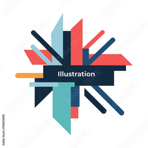 A simple dark blue geometric shape on a white background, conveying minimalism and modernity.