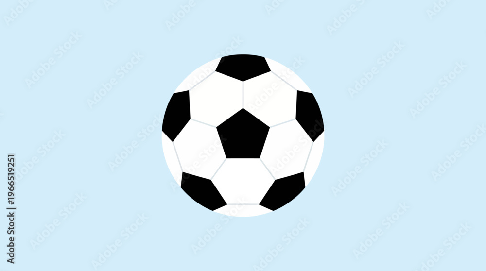 Naklejka premium Classic Black and White Soccer Ball for Sports and Games.