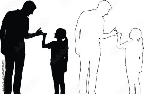 Adults teaching children handshake greeting etiquette lesson