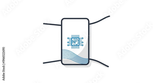 Smart Technology - Microchip with Wires for Advanced Connectivity.