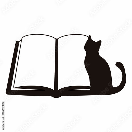 A black cat sitting on an open book, symbolizing knowledge and wisdom