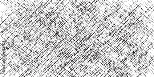 Abstract black and white crosshatch texture background, detailed scratch overlay for graphic design and distressed effects