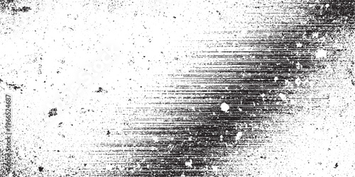 Abstract horizontal lines texture background, gritty distressed graphic with streaks and dots, monochrome background for grunge design or industrial effects, graphic resource, texture overlay