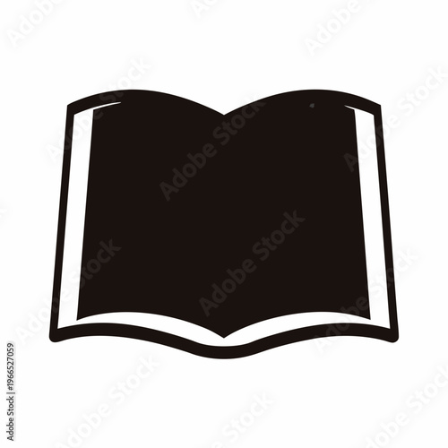 Vector Illustration of an Open Book Isolated on White Background, Sign