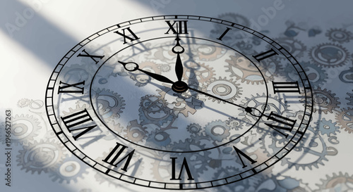 Clock Face with Roman Numerals.