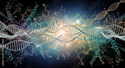 DNA Double Helix Structure Model.
