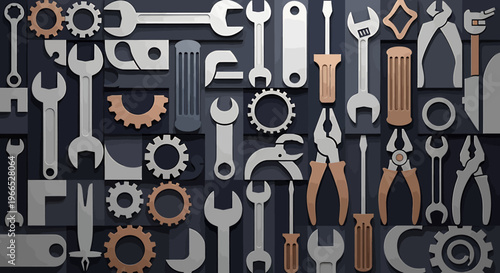 Variety of Hand Tools Displayed.