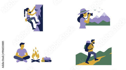 People enjoy outdoor adventure activities and recreation