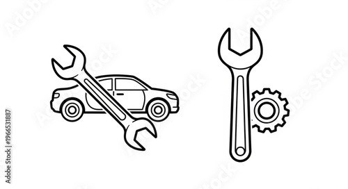 Car Repair and Maintenance Icons.