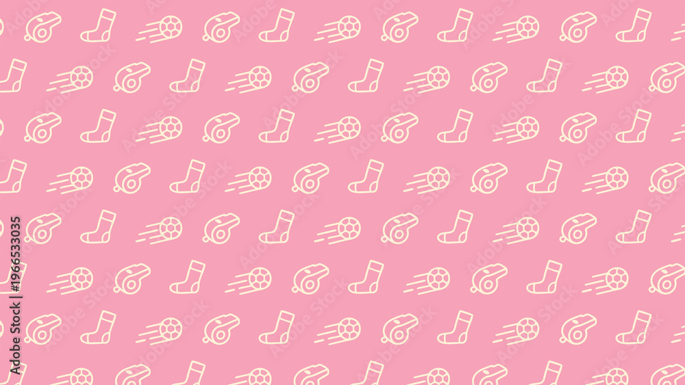 Naklejka premium Soccer doodle vector pattern design