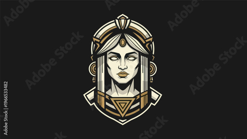 Womans portrait vector illustration