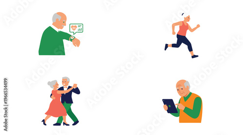 Seniors stay active with technology and exercise