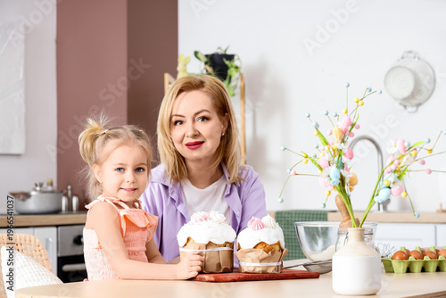 Happy mother and little dau...