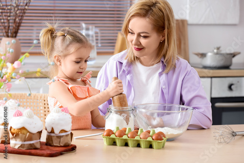 Happy mother and little dau...