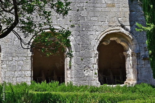 Foto La Roque d'Antheron: il chiostro dell'Abbazia di Silvacane, Luberon, Provenza, F