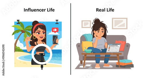 Influencer Life vs Real Life The Contrast Between Online Persona and Everyday Reality