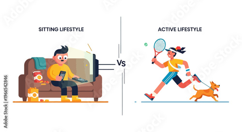 Comparing Sedentary and Active Lifestyles Couch Potato vs