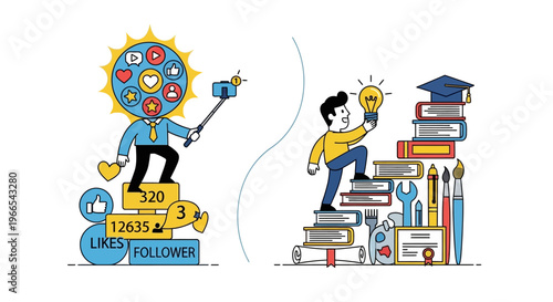 Deciding Your Future Instant Social Media Fame Versus Sustained Knowledge and Skill Development
