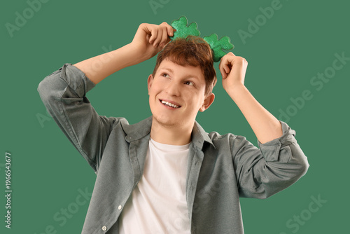 Redhead young man in clover...