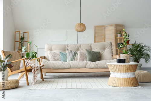 Interior of light living ro...