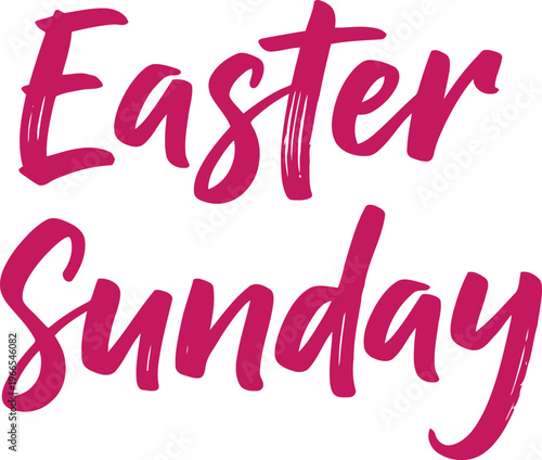 Handwritten easter sunday greeting in elegant cursive script design