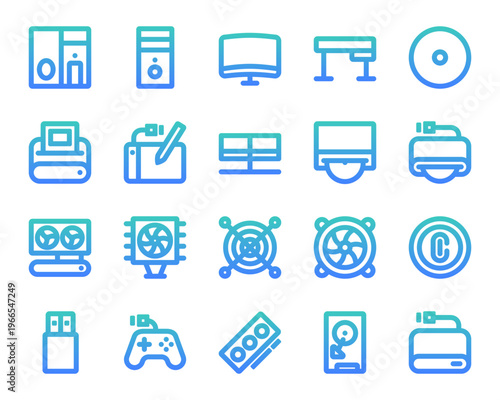 Computer Outline Gradient Collection Vol 2