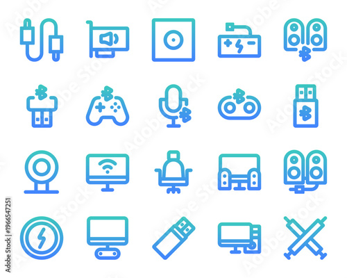 Computer Outline Gradient Collection Vol 1