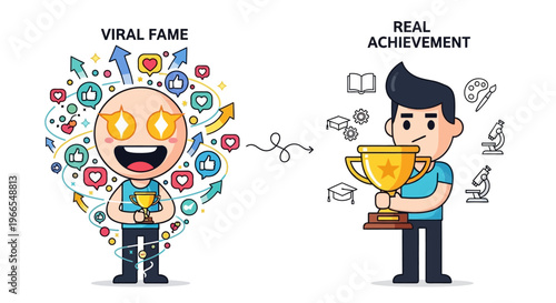 Navigating Modern Success The Contrast Between Fleeting Viral Popularity and Earned, Enduring Personal Achievement