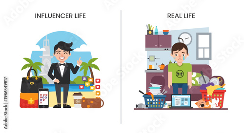Influencer Life Vs