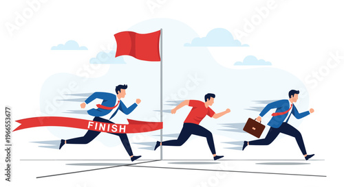 Creative team brainstorming new ideas in front of a large glowing lightbulb with project planning tools and a calendar.