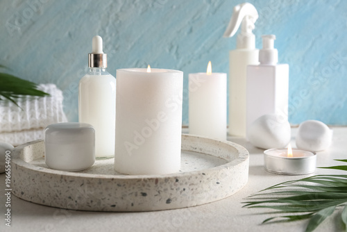 Beautiful spa set with tray...