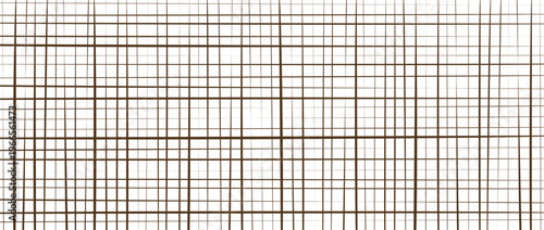 Seamless drawn square grid pattern. Doodled checkered background. Repeated sketched thin checker paper texture. Straight line planer page wallpaper. eps 10
