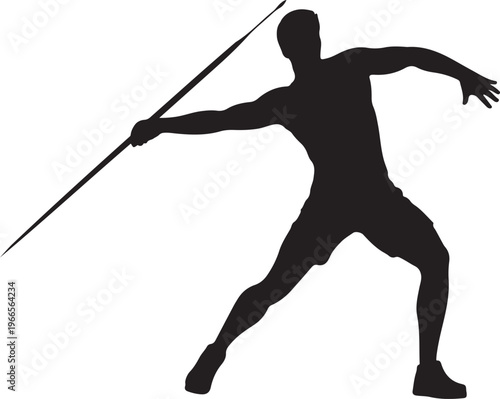 Javelin thrower silhouette