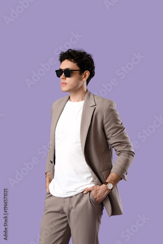 Handsome young man in styli...