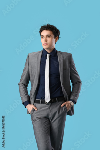 Handsome young man in styli...