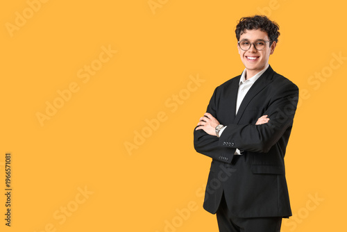 Handsome young man in styli...