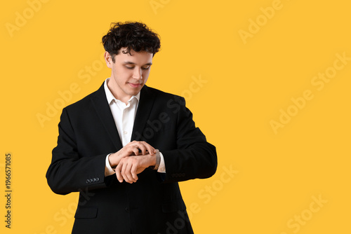 Handsome young man in styli...
