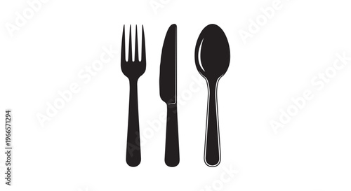A simple arrangement of tableware items on a clean white background