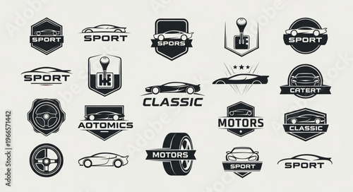 Collection of Automotive and Racing Themed Logo Designs.