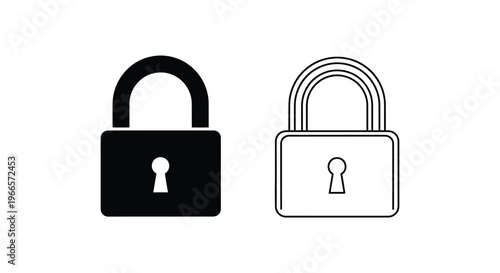 Padlock Security Icons Vector